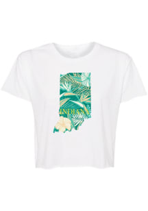 Summit Sportswear Indiana Womens White State Infill Short Sleeve T-Shirt