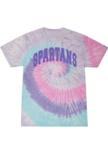 Summit Sportswear Michigan State Spartans Womens White Quinn Tie Dye Short Sleeve T-Shirt