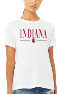 Summit Sportswear Indiana Hoosiers Womens White Classic Short Sleeve T-Shirt
