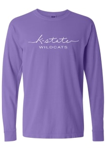 Summit Sportswear K-State Wildcats Womens Purple Classic Script LS Tee