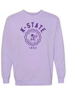 Summit Sportswear K-State Wildcats Womens Purple Seal Crew Sweatshirt