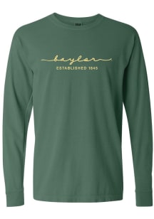 Summit Sportswear Baylor Bears Womens Green Classic Script LS Tee