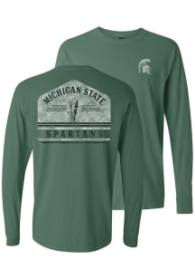 Summit Sportswear Michigan State Spartans Womens Green Campus LS Tee