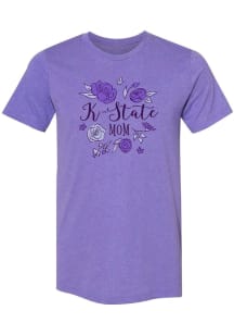 Summit Sportswear K-State Wildcats Womens Purple Mom Graphic Short Sleeve T-Shirt