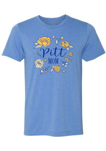 Summit Sportswear Pitt Panthers Womens Blue Mom Graphic Short Sleeve T-Shirt