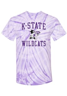 Summit Sportswear K-State Wildcats Womens Lavender Quinn Tie Dye Short Sleeve T-Shirt