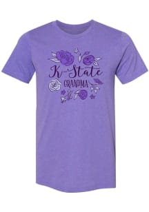 Summit Sportswear K-State Wildcats Womens Purple Grandma Graphic Short Sleeve T-Shirt