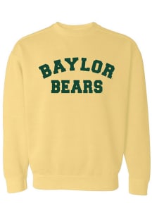 Summit Sportswear Baylor Bears Womens Yellow Classic Block Crew Sweatshirt