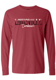 Summit Sportswear Louisville Cardinals Womens Red Comfort LS Tee