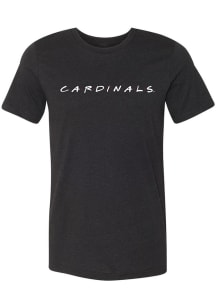 Summit Sportswear Louisville Cardinals Womens Black Wordmark Dots Short Sleeve T-Shirt