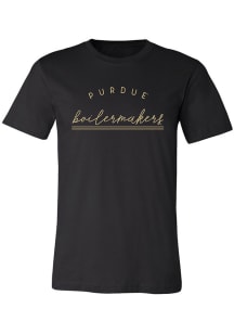Summit Sportswear Purdue Boilermakers Womens Black Josie Short Sleeve T-Shirt