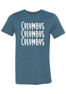 Summit Sportswear Columbus Blue Underline Wordmark Short Sleeve Fashion T Shirt
