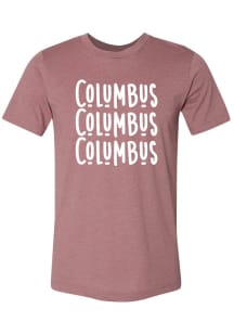 Summit Sportswear Columbus Pink Underline Wordmark Short Sleeve Fashion T Shirt