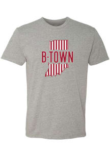 Summit Sportswear Bloomington Grey B-Town Pattern Infill Short Sleeve Fashion T Shirt
