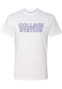 Summit Sportswear College Station Womens White Bonnet Infill Short Sleeve T-Shirt