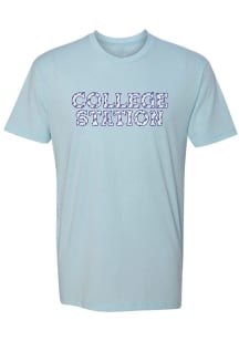 Summit Sportswear College Station Womens Light Blue Bonnet Infill Short Sleeve T-Shirt