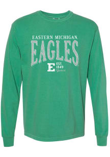 Summit Sportswear Eastern Michigan Eagles Womens Green Mascot LS Tee