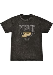 Summit Sportswear Purdue Boilermakers Womens Black Mineral Wash Short Sleeve T-Shirt