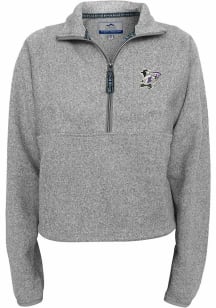 Summit Sportswear K-State Wildcats Womens Grey Karsen Qtr Zip