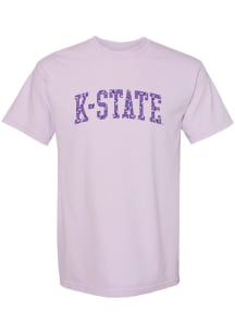 Summit Sportswear K-State Wildcats Womens Lavender Butterfly Print Short Sleeve T-Shirt