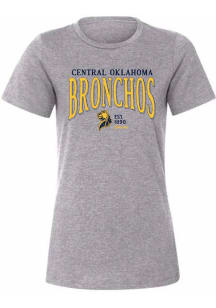 Summit Sportswear Central Oklahoma Bronchos Womens Grey Stella Short Sleeve T-Shirt