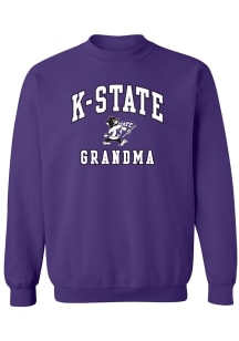 Summit Sportswear K-State Wildcats Womens Purple Grandma Crew Sweatshirt