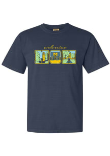 Summit Sportswear Michigan Wolverines Womens Blue Campus Mom Short Sleeve T-Shirt
