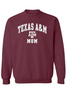 Summit Sportswear Texas A&M Aggies Womens Maroon Mom Crew Sweatshirt