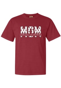 Summit Sportswear Indiana Hoosiers Womens Crimson Block Mom Short Sleeve T-Shirt