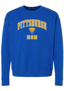 Summit Sportswear Pitt Panthers Womens Blue Mom Crew Sweatshirt