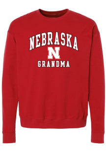 Summit Sportswear Nebraska Cornhuskers Womens Red Grandma Crew Sweatshirt