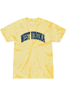 Summit Sportswear West Virginia Mountaineers Womens Yellow Quinn Short Sleeve T-Shirt