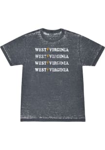 Summit Sportswear West Virginia Mountaineers Womens Navy Blue Burnout Short Sleeve T-Shirt