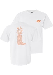 Summit Sportswear Oklahoma State Cowboys Womens White Boot Short Sleeve T-Shirt
