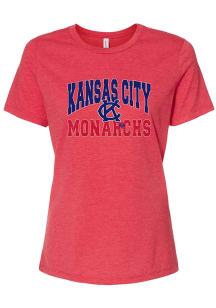 Summit Sportswear Kansas City Monarchs Womens Red Stella Short Sleeve T-Shirt