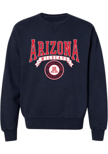 Summit Sportswear Arizona Wildcats Womens Navy Blue Jessie Crew Sweatshirt