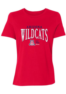Summit Sportswear Arizona Wildcats Womens Red Stella Short Sleeve T-Shirt