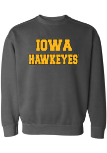 Summit Sportswear Iowa Hawkeyes Womens Black Bailey Crew Sweatshirt