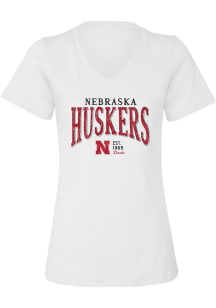 Summit Sportswear Nebraska Cornhuskers Womens White Perfect Short Sleeve T-Shirt