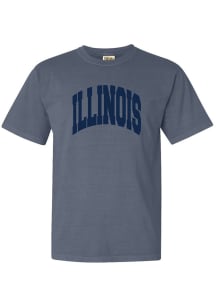 Summit Sportswear Illinois Fighting Illini Womens Blue Arched Short Sleeve T-Shirt
