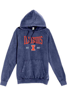 Summit Sportswear Illinois Fighting Illini Womens Blue Brooklyn Hooded Sweatshirt