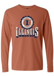 Summit Sportswear Illinois Fighting Illini Womens Orange Addie LS Tee