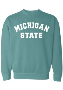 Summit Sportswear Michigan State Spartans Womens Green Classic Crew Sweatshirt