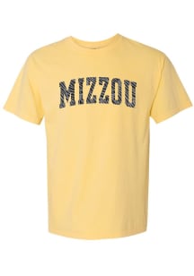 Summit Sportswear Missouri Tigers Womens Yellow Tiger Print Short Sleeve T-Shirt