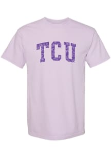 Summit Sportswear TCU Horned Frogs Womens Lavender Butterfly Print Short Sleeve T-Shirt