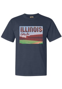 Summit Sportswear Illinois Fighting Illini Womens Navy Blue Snapshot Short Sleeve T-Shirt