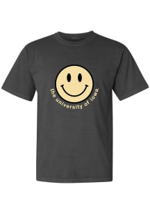 Summit Sportswear Iowa Hawkeyes Womens Grey Smiley Face Short Sleeve T-Shirt