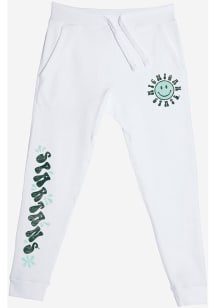Summit Sportswear Michigan State Spartans Womens Fleece Classic White Sweatpants