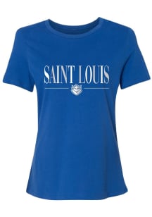 Summit Sportswear Saint Louis Billikens Womens Blue Stella Short Sleeve T-Shirt