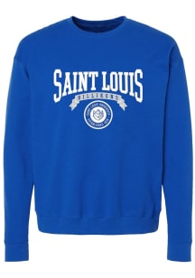 Summit Sportswear Saint Louis Billikens Womens Blue Jessie Crew Sweatshirt